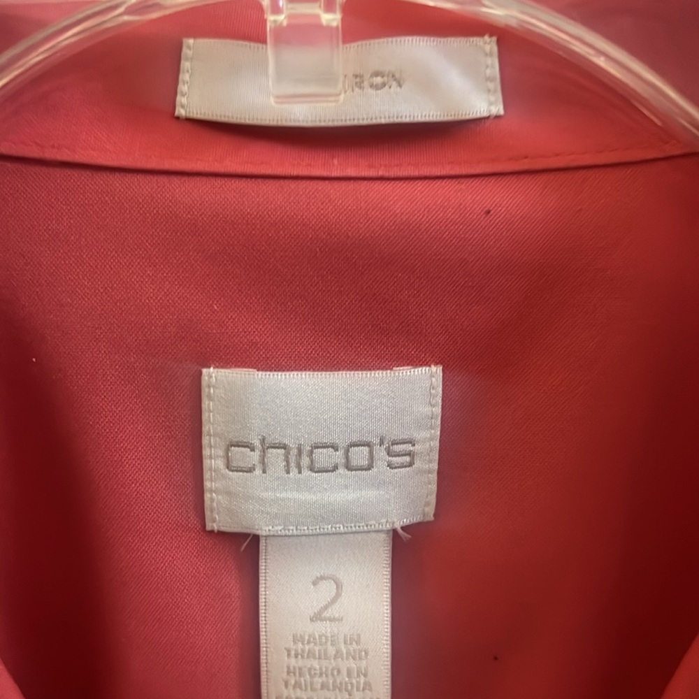 2 Gorgeous Chico’s No-iron Blouses in fall colors - Picture 4 of 6